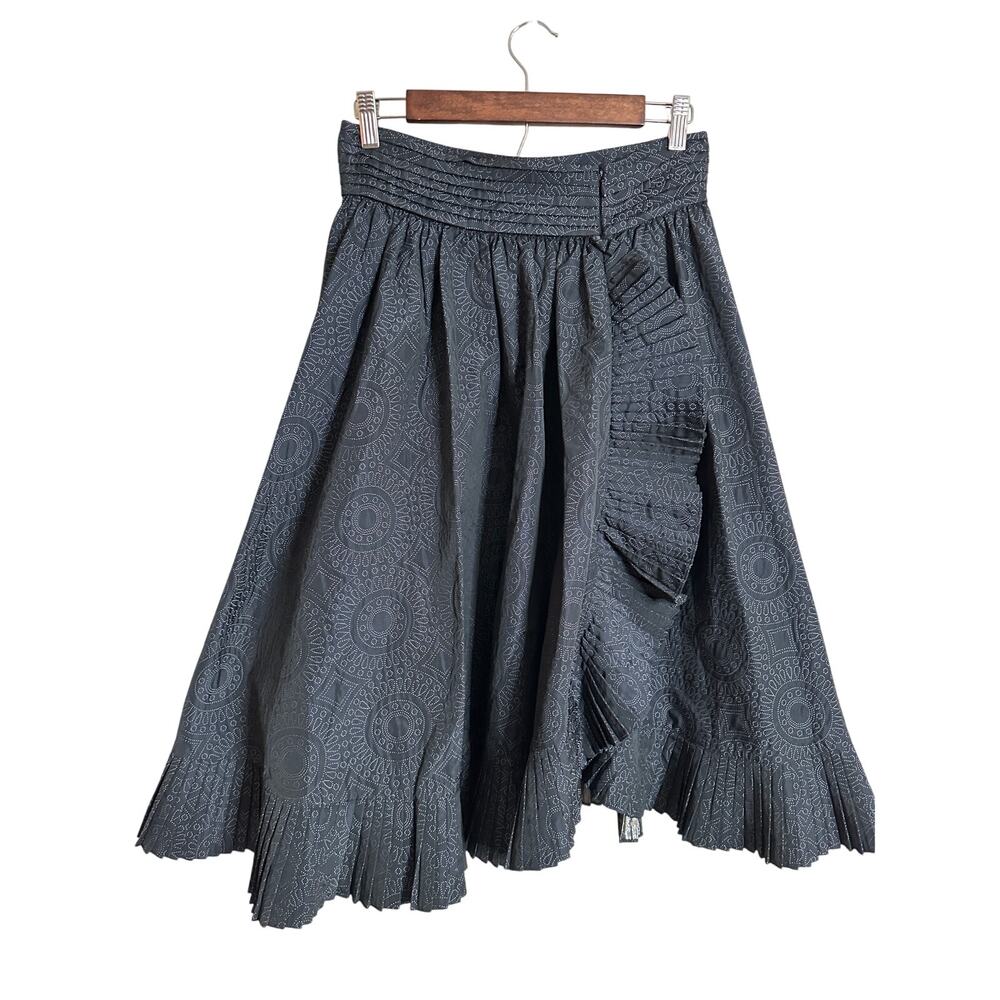 Armani Collezioni Jacquard Pleated Avant-Garde Art-To-Wear Skirt Womans 6